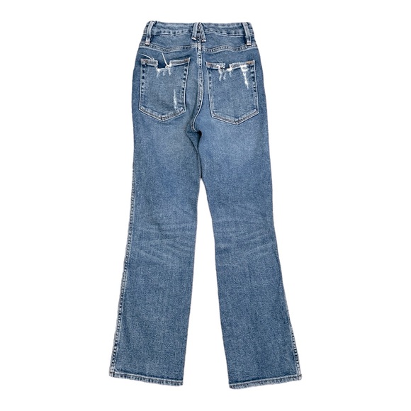 Good American Good Curve Straight Leg High Rise Distressed Ankle Jeans - Picture 6 of 9